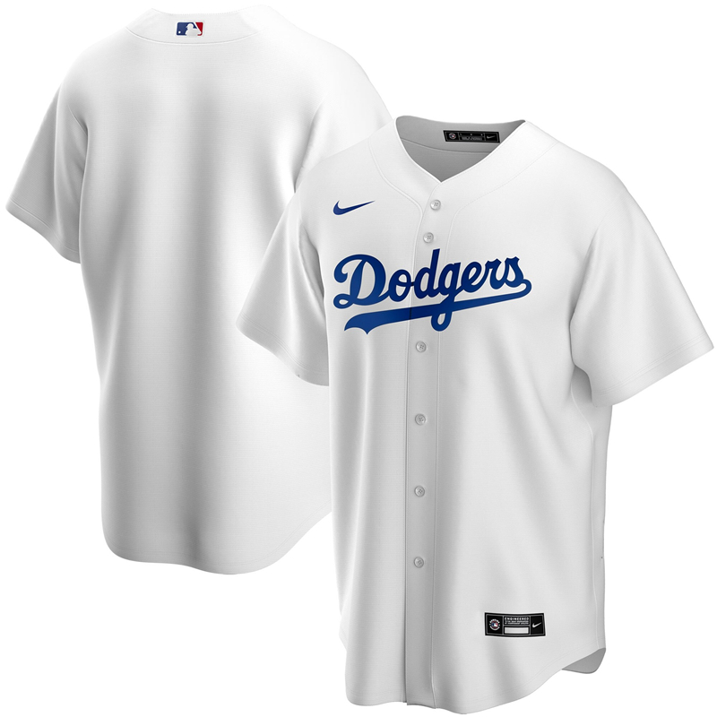 2020 MLB Youth Los Angeles Dodgers Nike White Home 2020 Replica Team Jersey 1->youth mlb jersey->Youth Jersey